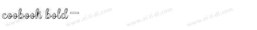 coobook bold字体转换